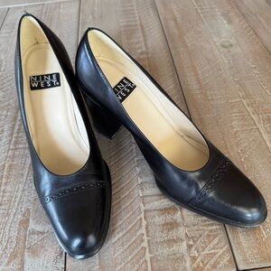 Nine West Sarah Black Leather Pump